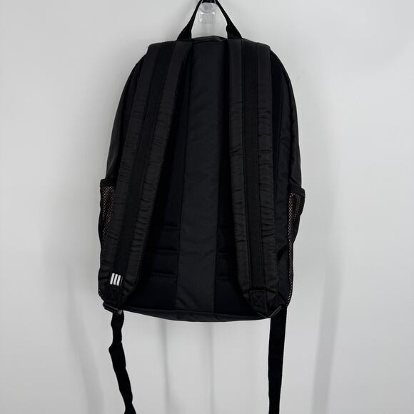 Adidas League three stripe backpack bookbag padded school black rose gold main image 4